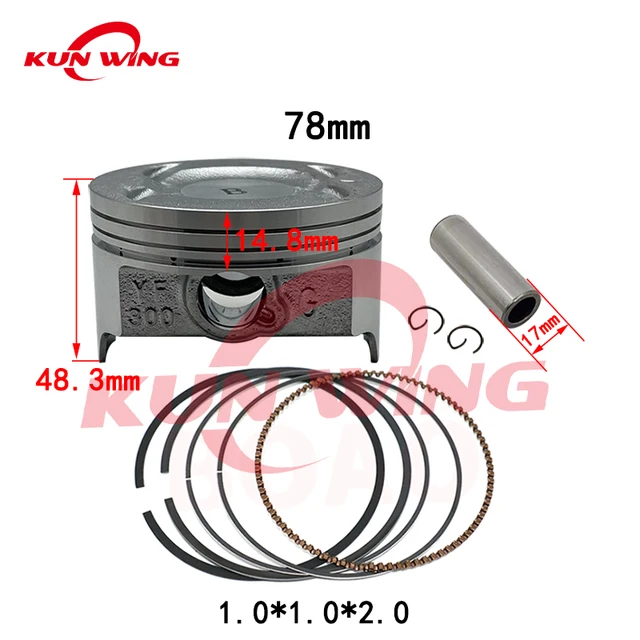 78mm Bore Piston Ring Set for Kawasaki KLX300 KLX 300 Loncin