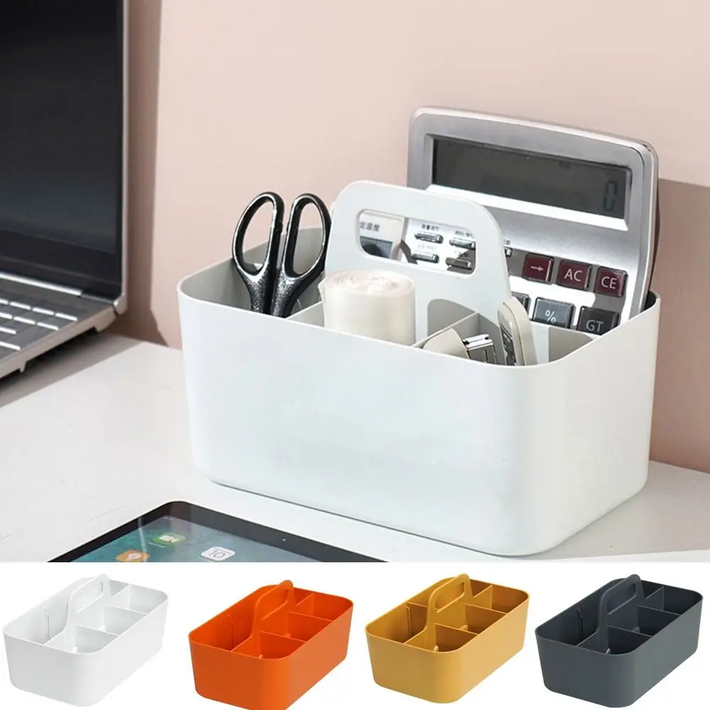 

Stackable Bath Storage Organizer with Handle Large Capacity with Handle Sundries Storage Box Plastic Cosmetic Organizer