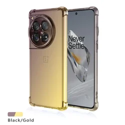 Gradient Shockproof Protective TPU Phone Case Cover for OnePlus 13 (Black Gold)