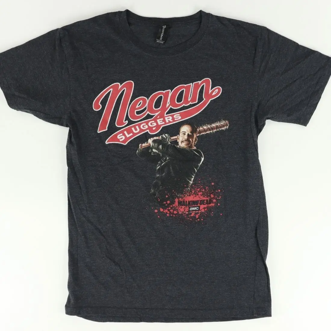 Lootcrate Ходячие мертвецы Negan Slugger Однотонная футболка серая мужская длинная или короткая рукава