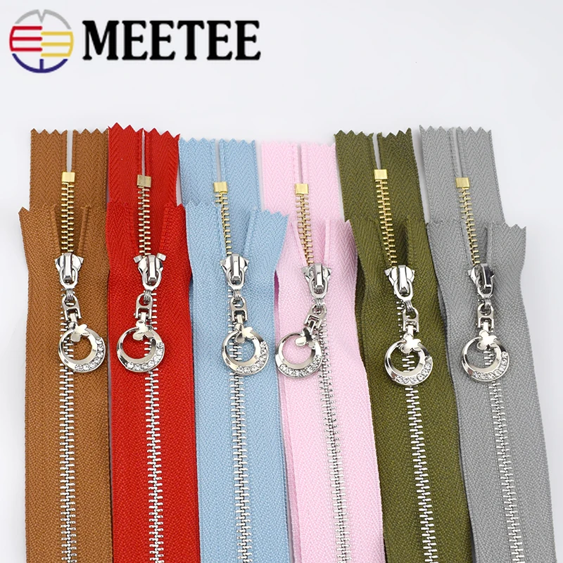 

Meetee 10Pcs 3# Metal Zippers 15/18/20/25/30cm Close-end Zipper For Sewing Zip Repair Kit DIY Bags Purse Clothing Accessories