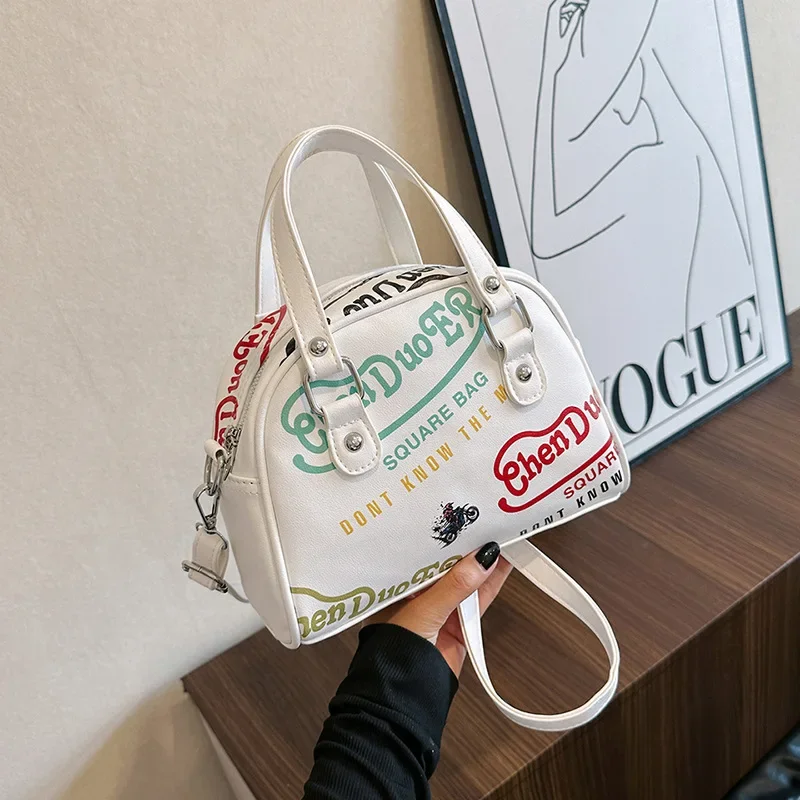 Women Fashion Letter Shoulder Bag Crossbody Bag Versatile Portable Three-dimensional Shell