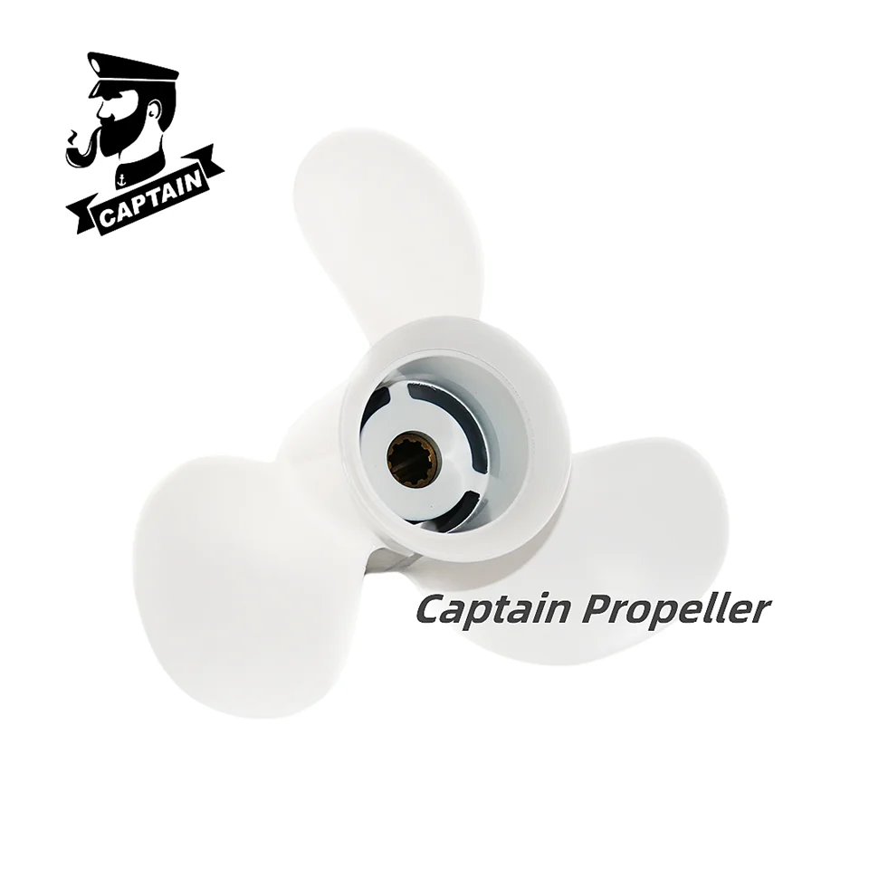 

Captain Boat Propeller 10 1/4x14 Fit Yamaha Outboard Engines 25 30HP Motor Aluminum Alloy Screw 3 Blade 10 Tooth Spline RH