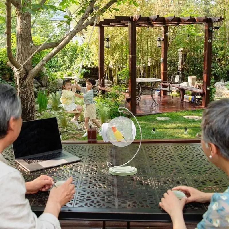 

Clear View Bird Cage Round Bird Cage With Standing Base Classic Bird Carrier Clear View Crystal Palace Round Cage For Small