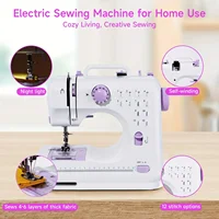 New Portable Electric Sewing Machine Pro With 12 Stitches Patterns,  Multifunctional Home Sewing Machine Parents sewing tools 2