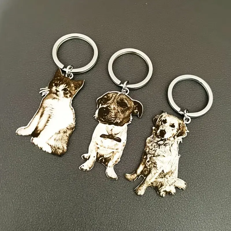 Custom Dog Photo Keychain 4