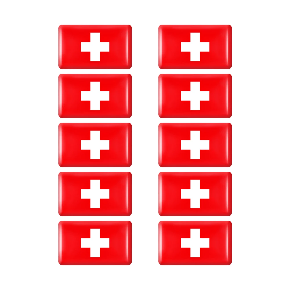 10pcs Epoxy Sweden Flags Sticker Car Interior Decoration Decal for VOLVO S40 S60 S80 S90 XC40 XC60 XC70 XC90 V40 V60 V70 Badge