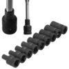 9 Pieces Tap Sockets Cr Molybdenum Steel 1/2 Inch Drive Square Socket Set for Electric Pneumatic Hand Wrench 4