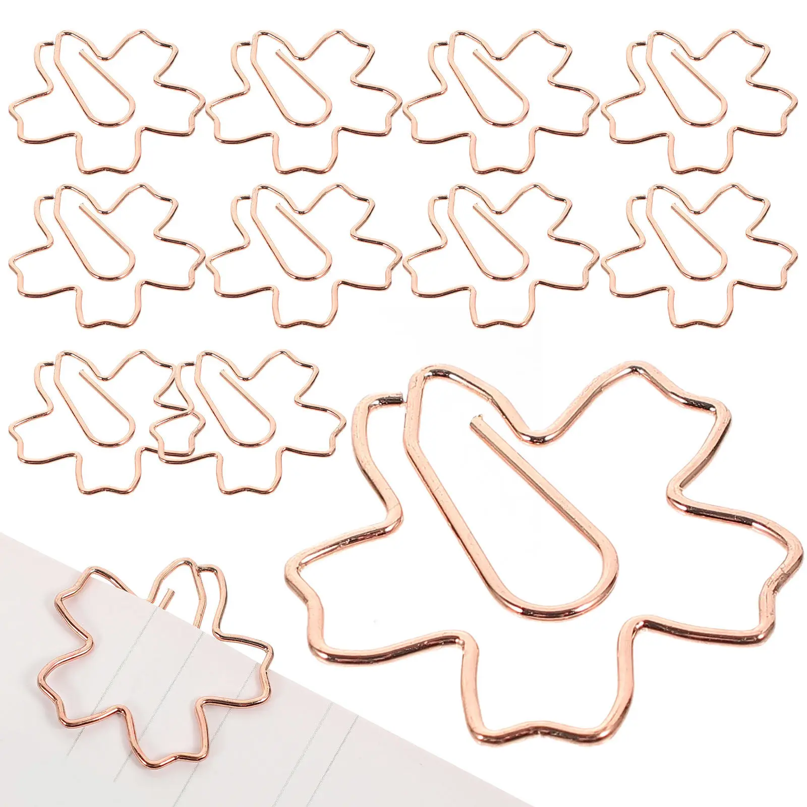 36Pcs 꽃 모양의 종이 클립 크리 에이 티브 금속 장식 북마크 사무실 학교 용품 메모 클립 주최자 파일 클램프