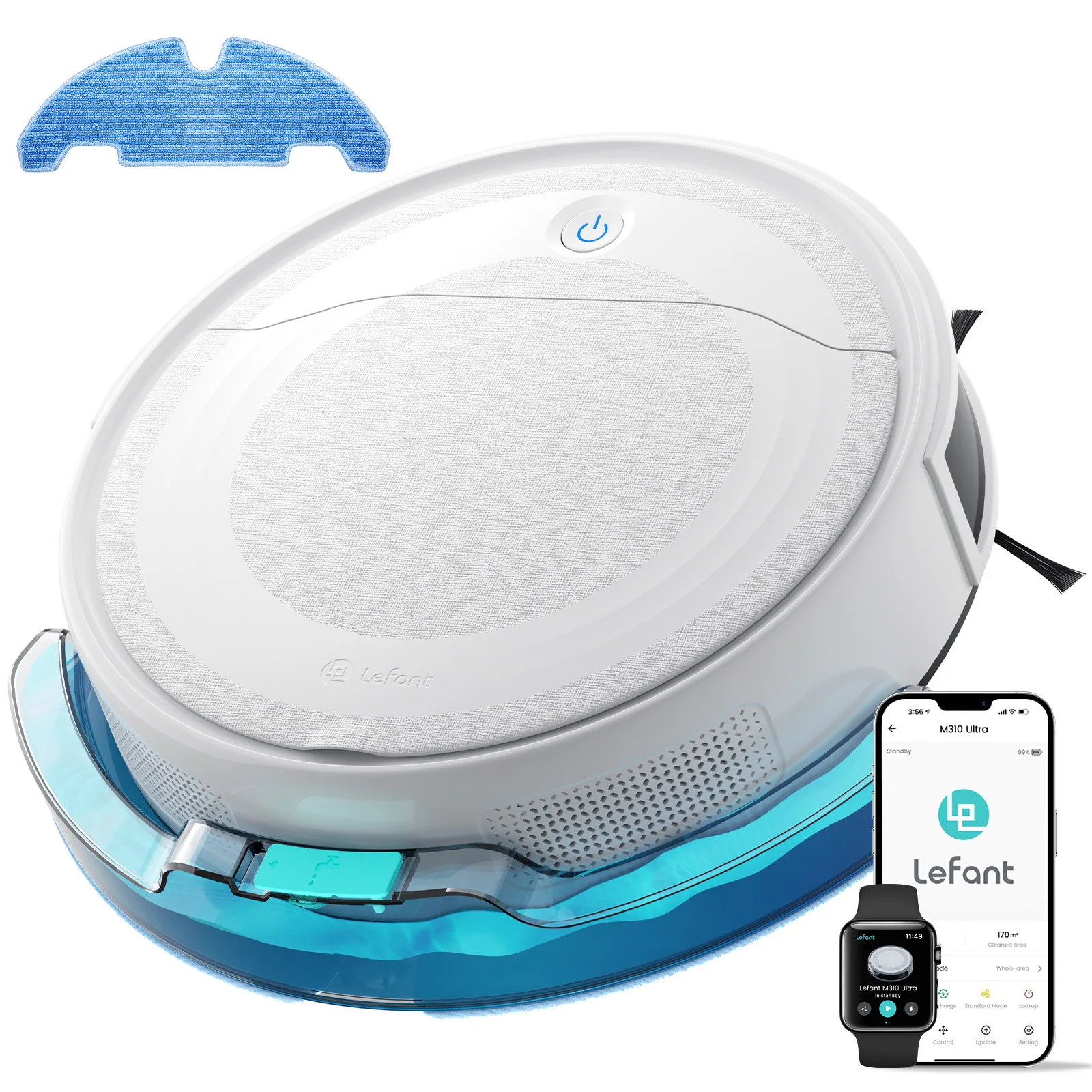 Lefant M310 Ultra Robot Vacuum Cleaner with Mop, SoF Laser