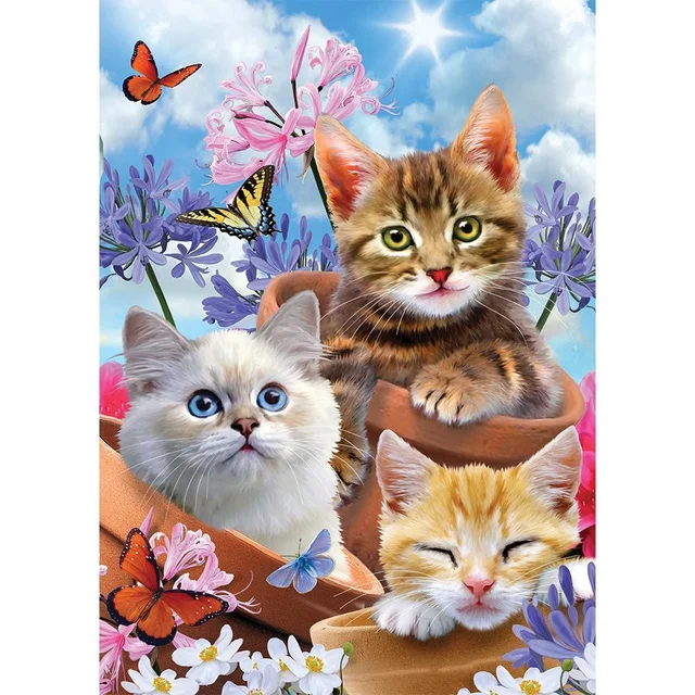Animal 5D Diamond Painting Parrot Cat Dog Diamond Mosaic Animal Bird Rhinestone Embroidery Full Round Diamond Cross Stitch Kit CY-DW04276AE6