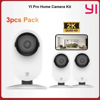 YI pro 3 kits de PC 2K cámara de seguridad para el hogar Wi-Fi IP sistema de vigilancia inteligente con visión nocturna Monitor de bebé 1