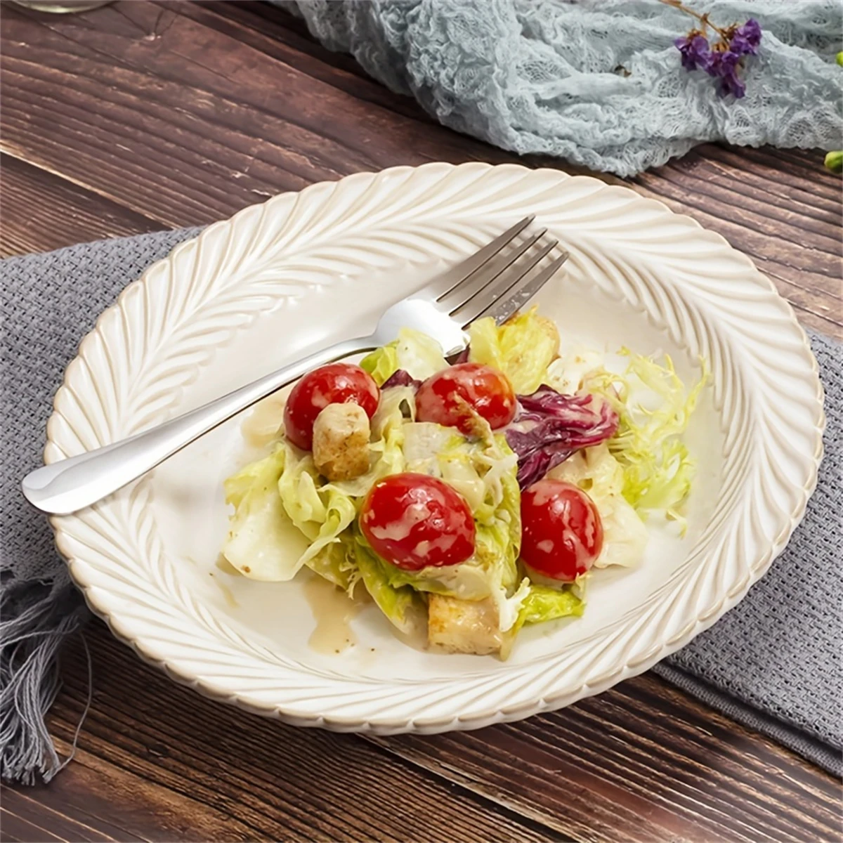 Cutlery Set Western Style Cutlery Set Picnic Cutlery Set Stainless Steel Cutlery Set Picnic Tableware Camping Cutlery Set 8pcs Stainless Steel Salad Fork Dessert Fork Set Dishwasher Safe