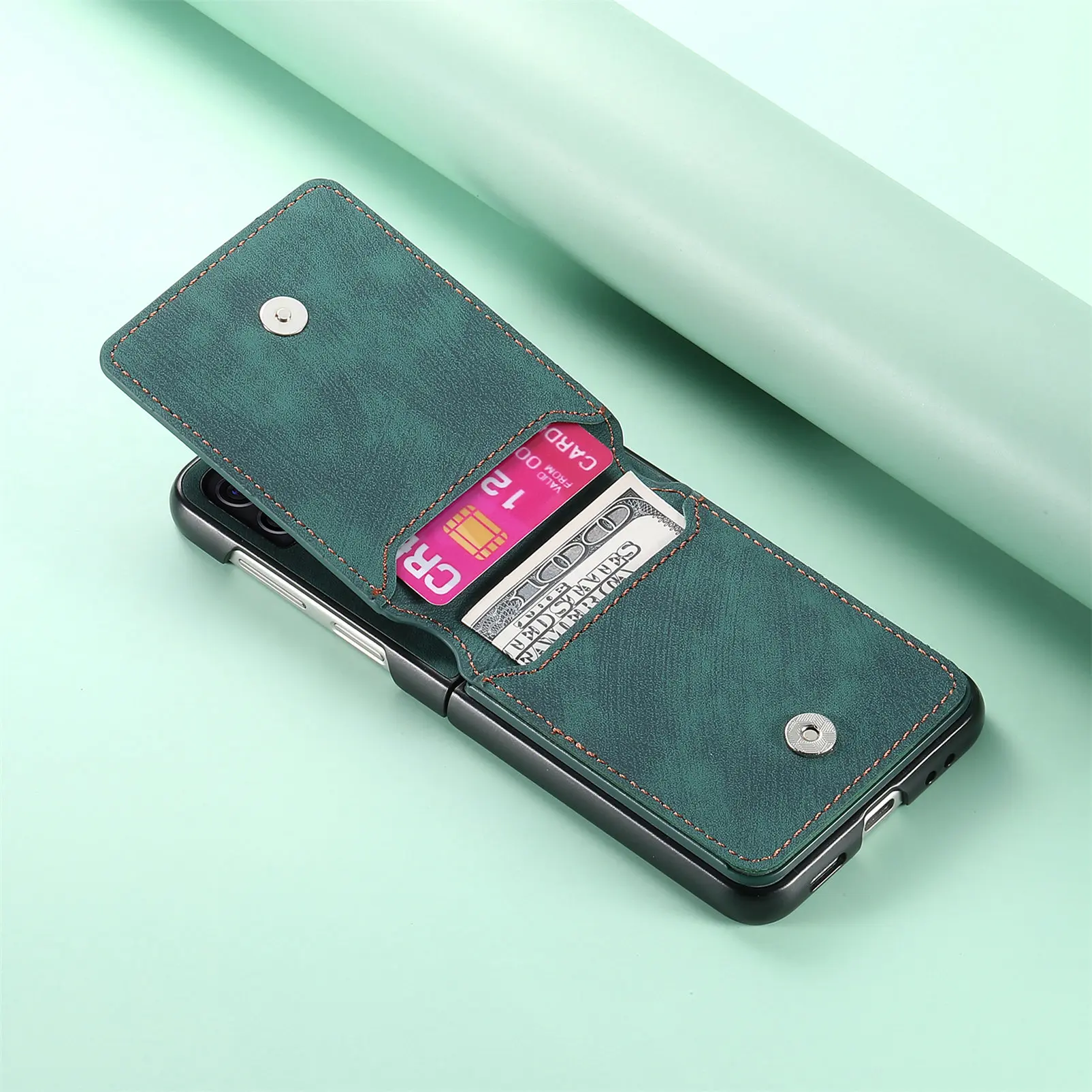 Luxury Leather Card Holder Case for Razr Ultra 5G Folding Smartphone