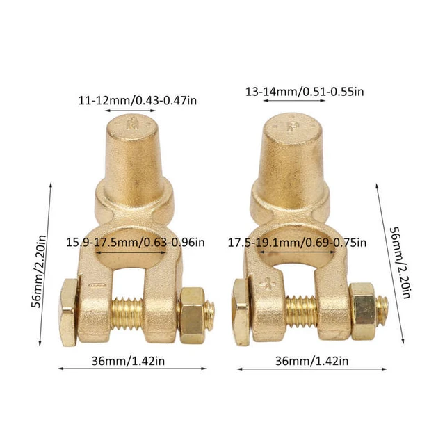 Generic Connecteurs De Borne De Batterie De Voiture, 2 Connecteurs De Borne  De Batterie à Déconnexion Rapide à 4 Voies Pour Bornes SAE/JIS De Type A  Avec Clé Hexagonale, Compatibles Avec Les