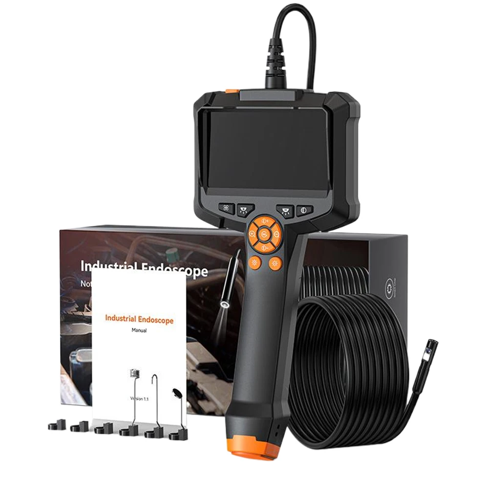 4.3인치 IPS 스크린을 갖춘 산업용 내시경 카메라 휴대용 자동차 테스터 실린더 배수관용 IP67 방수 파이프 하수구 카메라