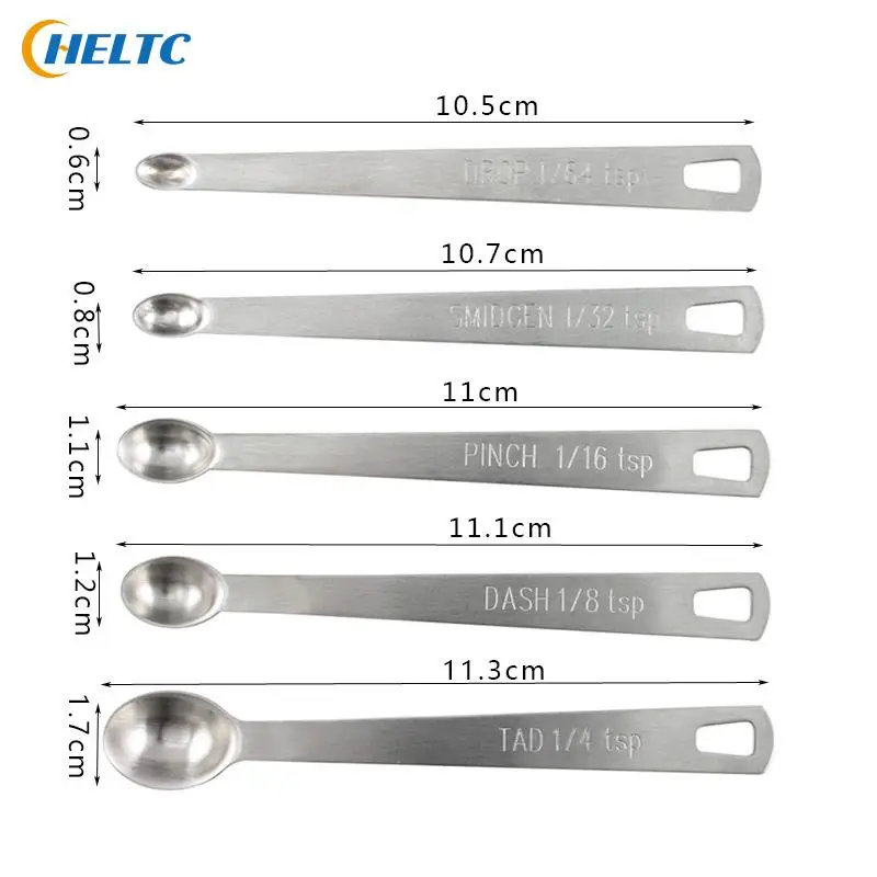 Kitchen Measuring Spoons Measuring Spoon Set Measuring Cup and Spoon Set 5pcs Spoon Set Measuring Spoon Stainless Steel Coffee Measuring Spoons Tea Seasoning Multiple Size Kitchen Tool