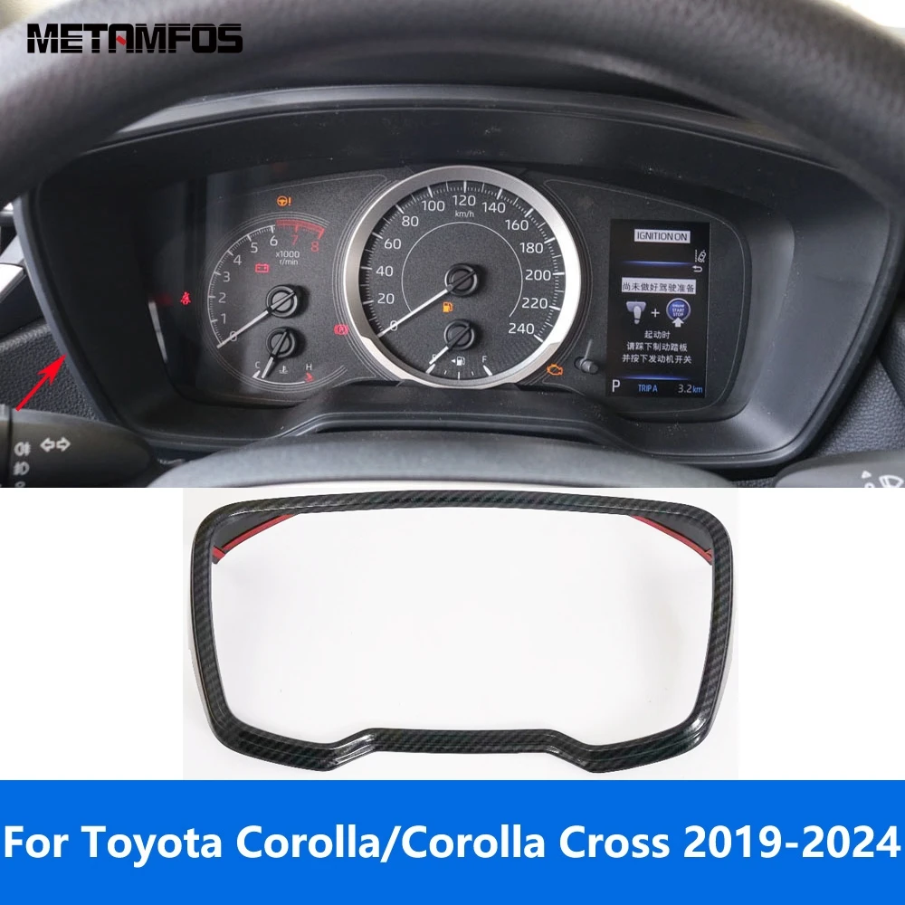 Accessori Per Toyota Corolla/Corolla Cross 2019-2023 2024 Interni In Fibra Di Carbonio Cruscotto Cruscotto Copertura Trim Sticker