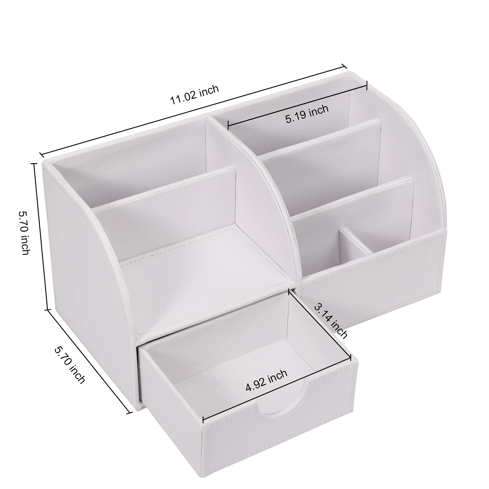 Pen Holder Desk Organizer Pen And Brush Holder Pencil Holder Tool 7 Compartments Large Pen Holder Office Desk Organizer PU Leather Storage Drawer Boxes Stationery Container for Pencil Pot Case pen holder,desk organizer,pen and brush holder,pencil holder tool