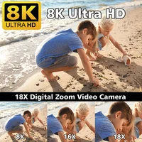 8K HD Video Camera 3 Inch LCD Touch Screen 18x Digital Zoom Camera Recorder Ultra HD WIFI Portable Recording Camcorder - Image 2