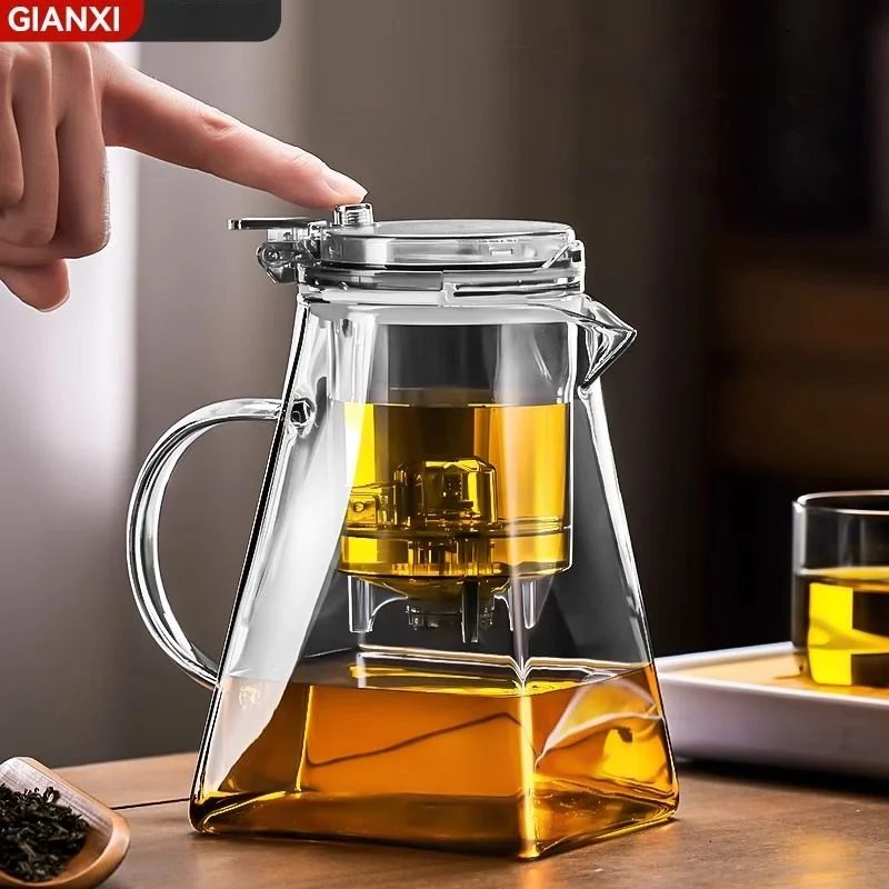 GIANXI 750ML Glass Teapot Teapot Home Floaty Cup Tea Set Heat Resistant Tea Separation Filter Flower Teapot Glass Teapot Tea Set