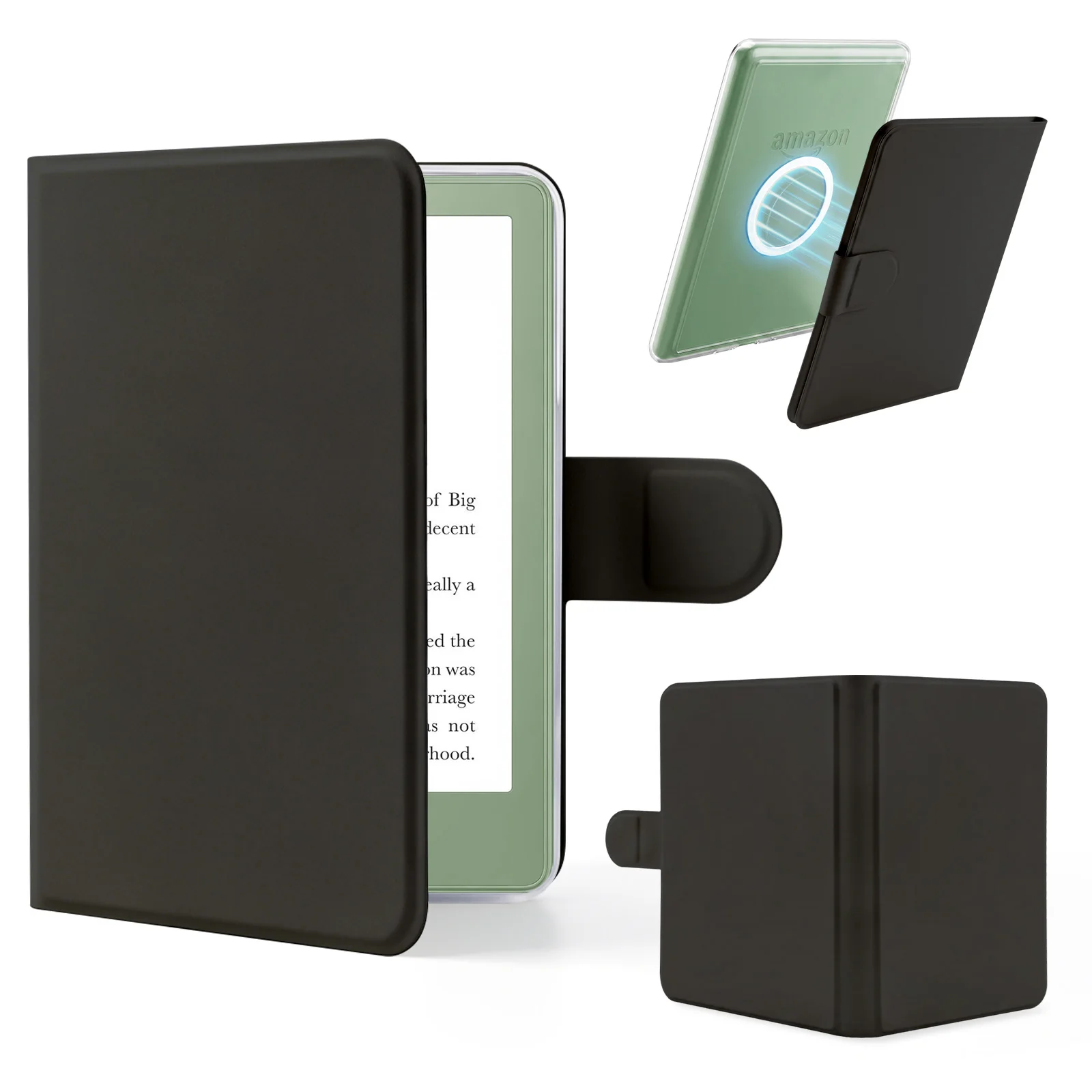 Magnetic Detachable Book-Style Kindle Case with Clasp and Auto Wake/Sleep Feature