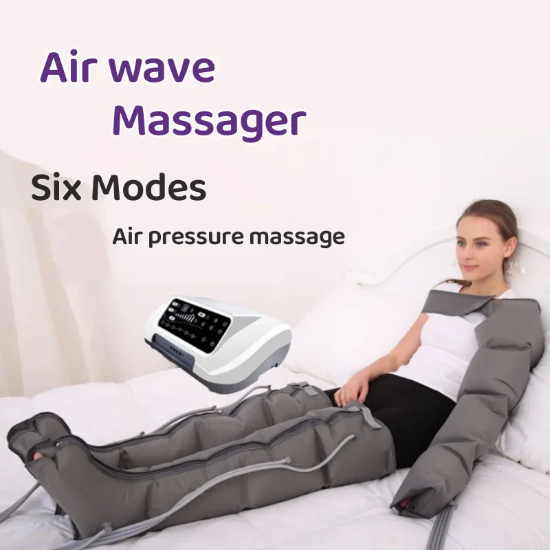

360° six-chamber air wave massager for waist, legs, feet and arms pneumatic instrument for varicose veins physiotherapy