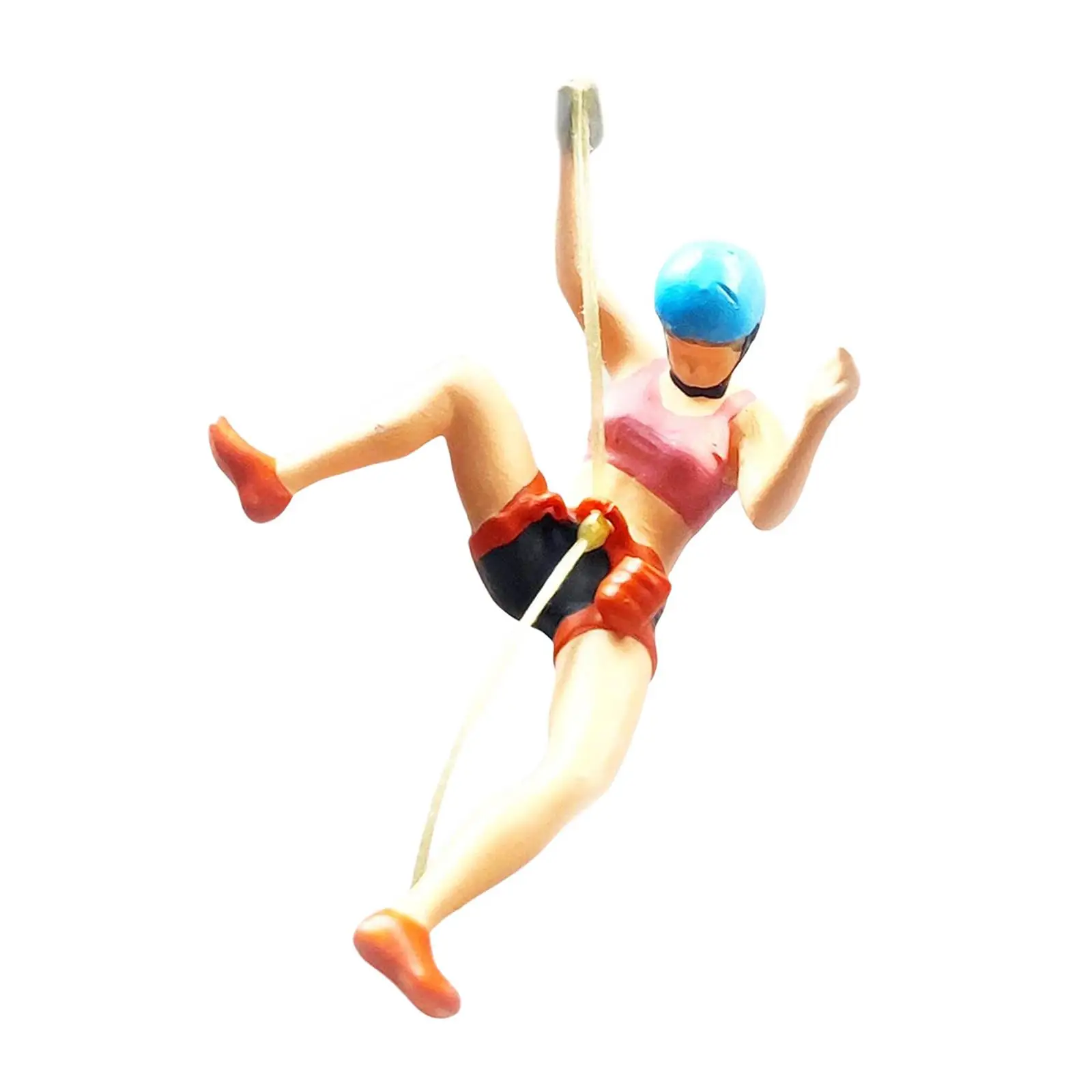 Resin 1/64 Scale Climbing People Figures, Miniature People Model for Diorama Layout 2