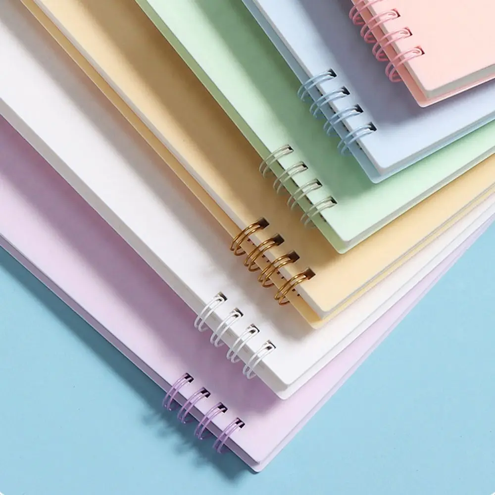 160 페이지 B5 A5 코일 나선형 노트 저널, 모란디 기본 일기, 주간 플래너 도서, 학교 사무실 문구