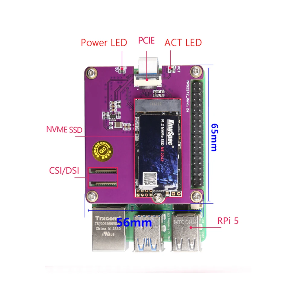 ָ Ʈ ̺ ,   5 Ȯ   PCIE M.2 NVME SSD, MPS2242, HAT 2242 2230 Cle X1
