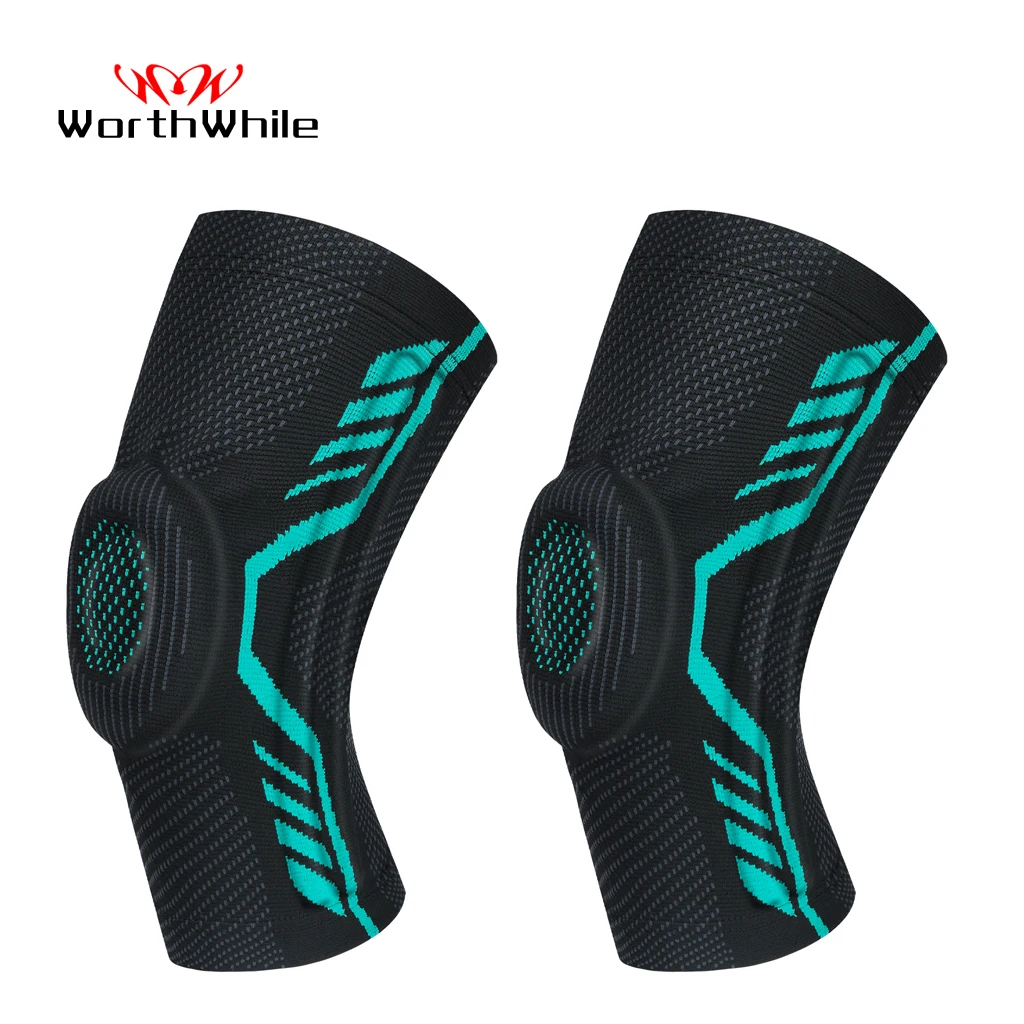 

WorthWhile 1/2PCS Silicon Padded Basketball Knee Pads Patella Brace Kneepad Joint Support Fitness Protector Compression Sleeve