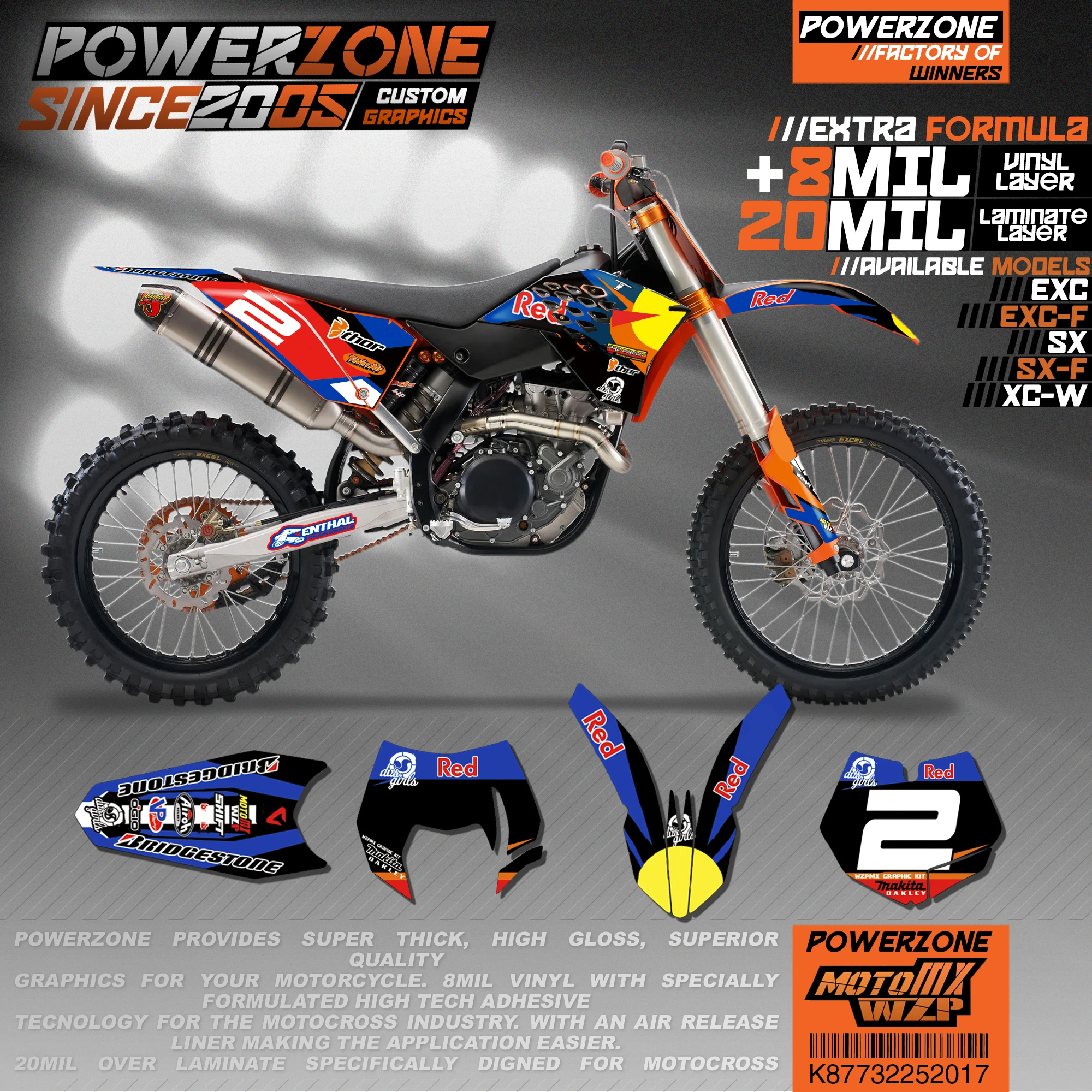 Powerzone Custom Team Graphics Backgrounds Decals 3m Stickers Kit For Ktm  Sx Sxf Mx Exc Xcw Enduro 125cc To 500cc 2007-2011 017 - Decals & Stickers -  AliExpress
