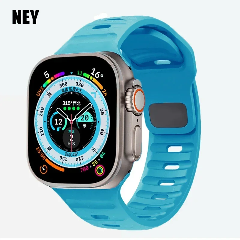 Silicone Sport Band for Apple Watch – Premium Fitness Strap Bracelet