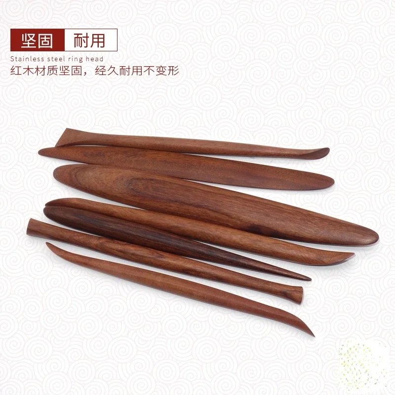 Mahogany Polishing Pen Carving Tools for Clay Pottery Modeling