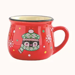 Festive Ceramic Santa Mug - 150ml (Red penguin)
