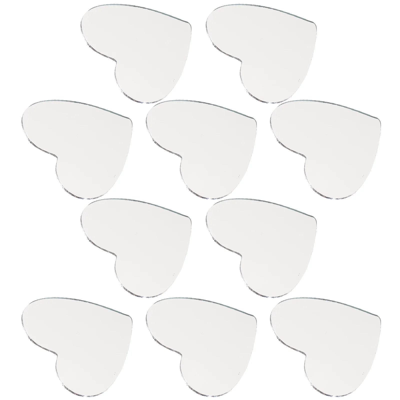 DIY Unfinished Mirrors Glass Mirror Women Makeup Mirrors Mini Heart Shape Unfinished Mirror Lens for DIY Art Craft