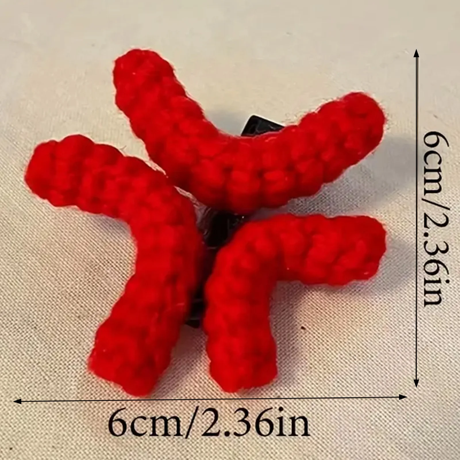 Anime Angry Expression Hairpin Girls Funny Hair Clip Knitted