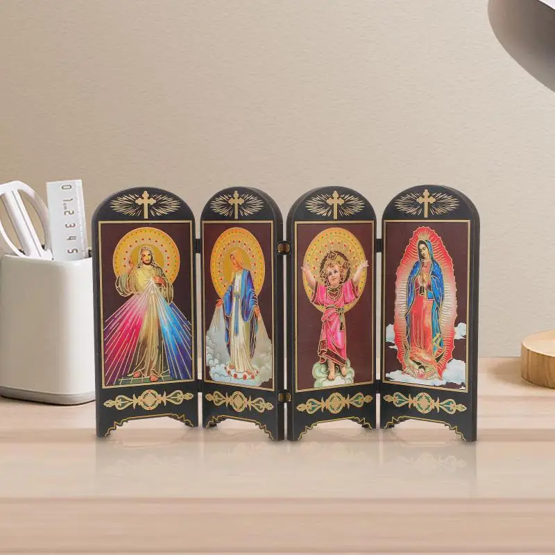 Description Picture 4 of itemBible Blessed Virgin Mary Statue Our Lady Grace Figurine Catholic Holy Family Jesus Standing Statues Ative Mary Figurine