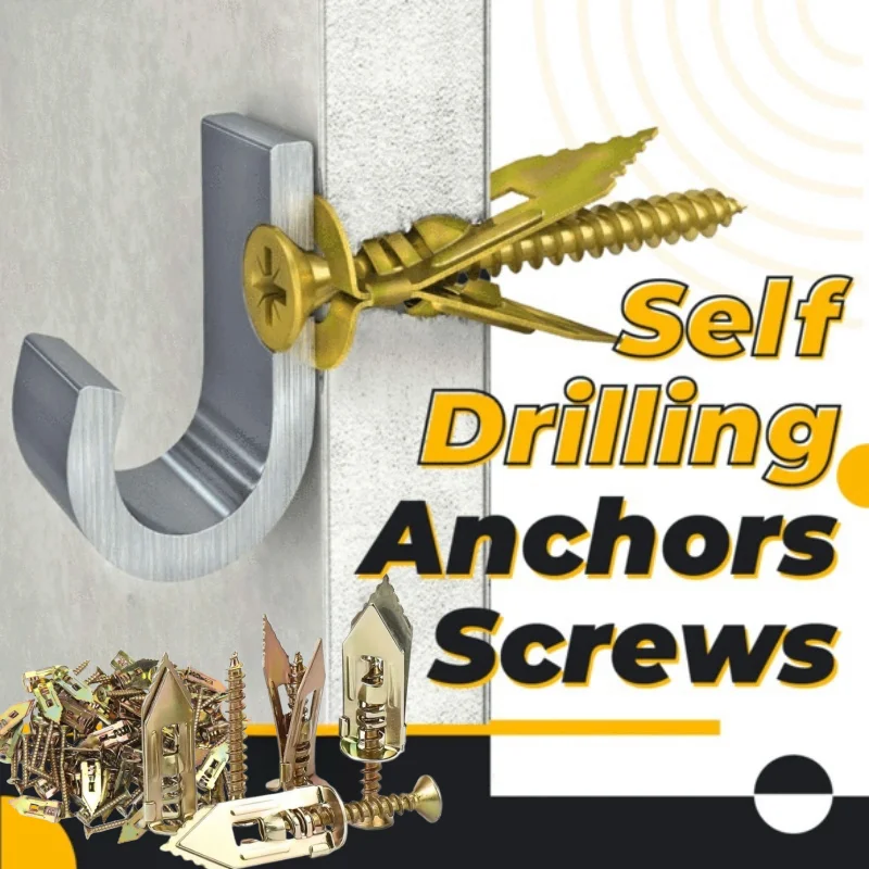 Self-Tapping Expansion Screw Kits Drywall Anchor Kit Cavity Plug Dowel Fixing Tools Set 50/20/10pcs for Gypsum Board,home DIY,drywall anchor kit,self tapping screws,drywall anchor,expansion plugs,hollow wall anchor set,plastic wall anchor,expansion bolt set