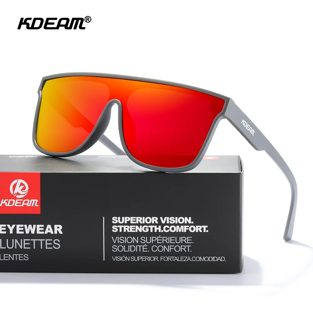 

KDEAM Men Polarized Sunglasses Oversized 2022 Women Fashion Colored Outdoor Sports Sun Glasses UV400 Black Gafas de sol Big