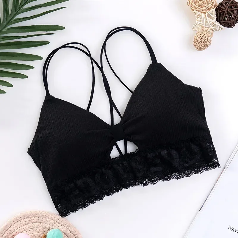 

Up Brassiere Cotton Lace Sexy Tank Women's Underwear Lingerie Letter Bra Fashion Push Sports 2021