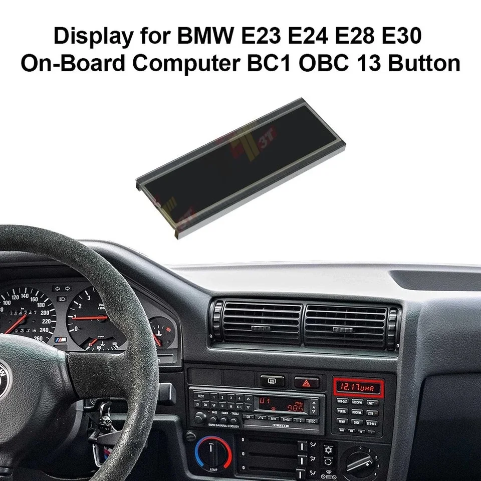 BMW E23 E24 E28 E30 온보드 컴퓨터용 BC1 OBC 13 버튼 LCD 디스플레이