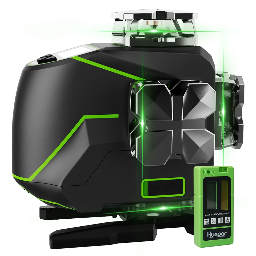 Pacchetto Livello Laser A Raggio Incrociato Huepar S04Cg-5Rg Livello Laser Linea Verde