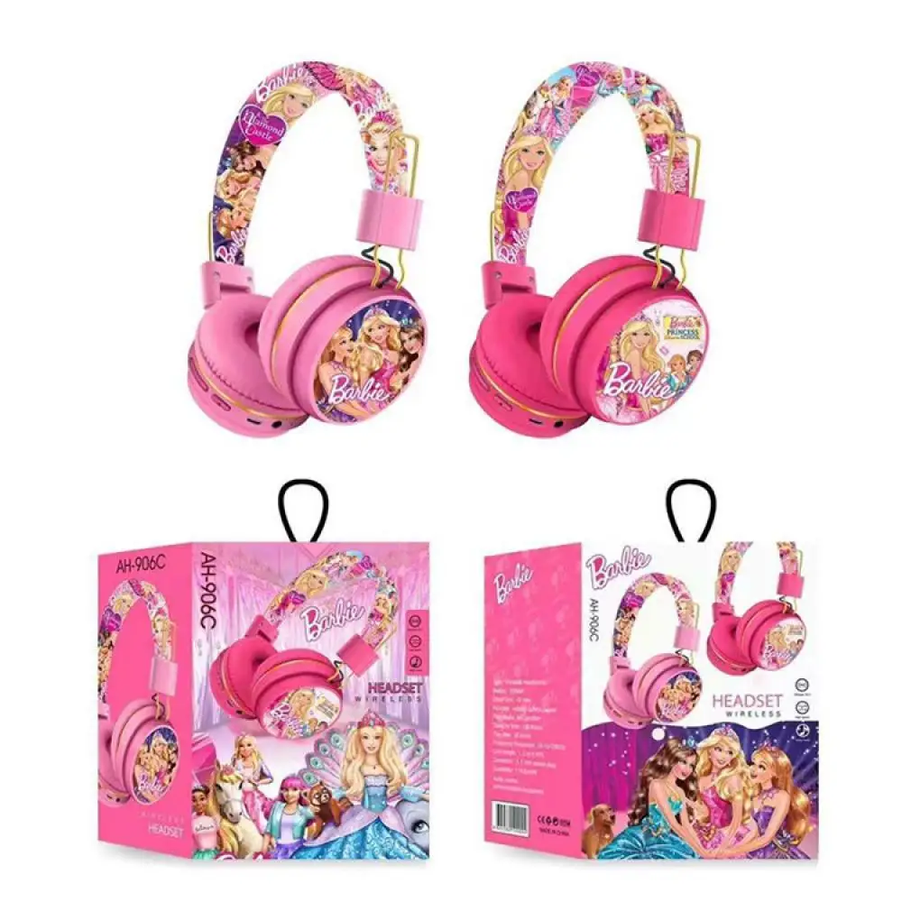 

New Barbie Princess Wireless Bluetooth Headphone Kawaii Cartoon Headsets 3D Stereo Headset Cute Earphone Hottie Girls Y2K Gifts