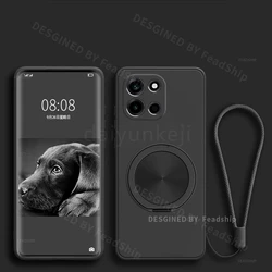 Custodia per telefono in silicone con supporto magnetico e protezione per lo schermo