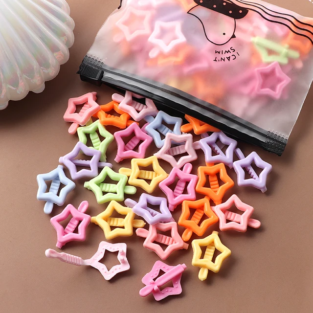 40Pcs Girls Colorful Hair Clips Flower Star Mickey Cute Small Hair Claws Kids Sweet Hairpins Cartoons Fashion Hair Accessories style-55