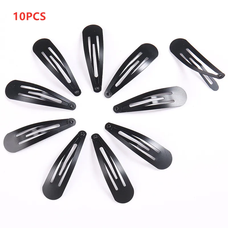 10pcs/pack New Simple Black Hair Clips Girls Hairpins Bb Clips