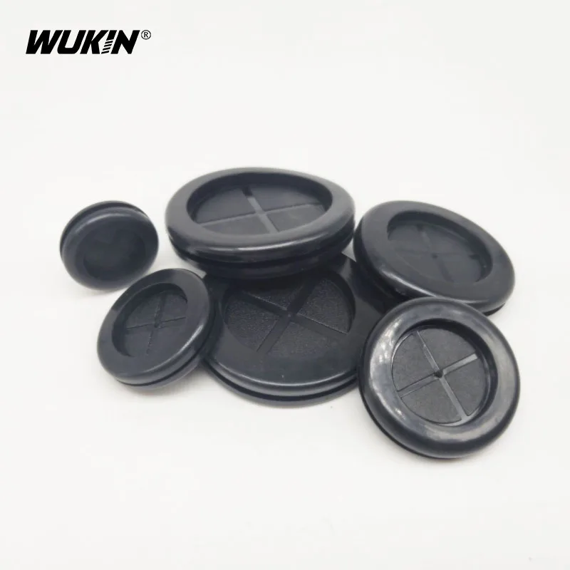 

4/6/10pcs Black Double Sided Protect Wire Tool Sealing Rubber Grommet Closed Blanking Blind Plug Hole Electrical Line Washer
