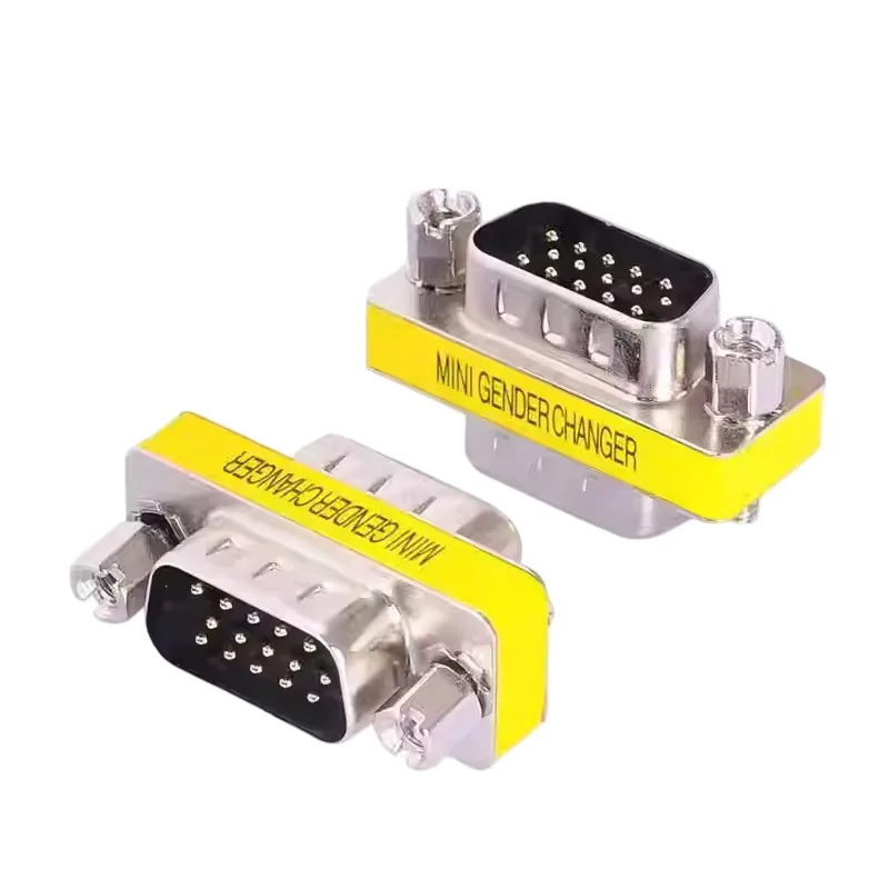 20Pcs 미니 데이터 케이블 젠더 체인저 DB9 DB15 VGA 15핀 포트 소켓 변환 플러그 컴퓨터 액세서리