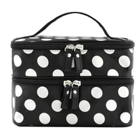 Large Capacity Cosmetic Bag Double Layer Zipper Women Makeup Bags Portable Travel Toiletries Organizer 1
